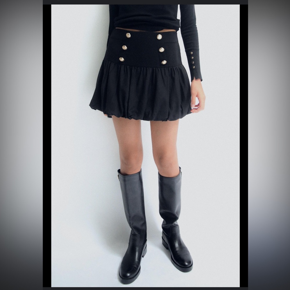 ZARA BALLOON MINI SKIRT NWT - Picture 2 of 2